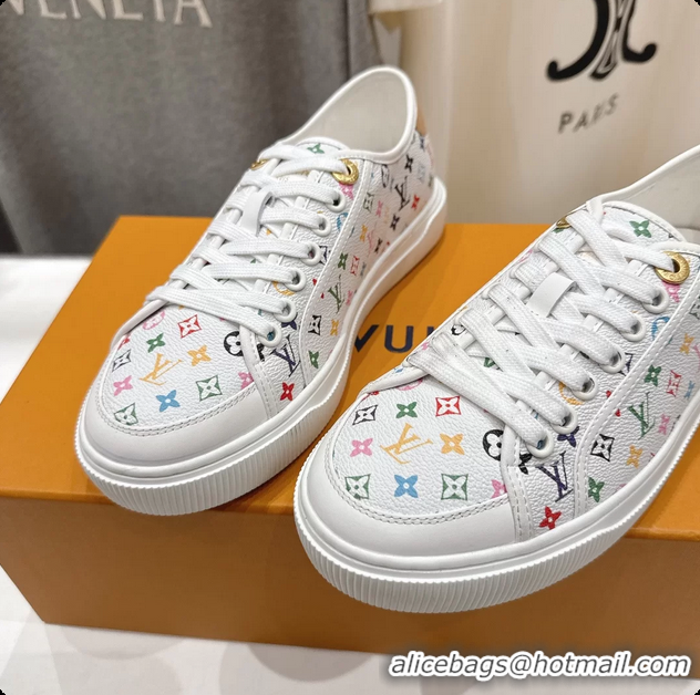 Grade Quality Louis Vuitton LV Lagoon White Multicolor Monogram Canvas Sneakers 6061408