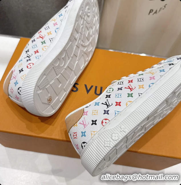 Grade Quality Louis Vuitton LV Lagoon White Multicolor Monogram Canvas Sneakers 6061408