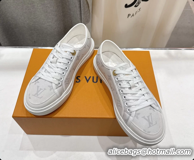 Popular Style Louis Vuitton LV Lagoon Cherry White Monogram Canvas Sneakers 6061408