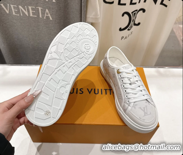Popular Style Louis Vuitton LV Lagoon Cherry White Monogram Canvas Sneakers 6061408
