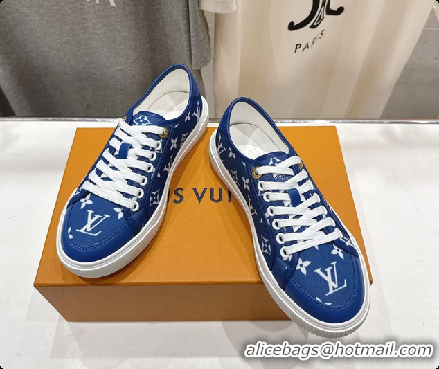 Best Grade Louis Vuitton LV Lagoon Blue Monogram Canvas Sneakers 6061409