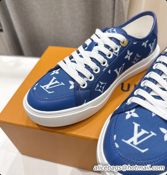 Best Grade Louis Vuitton LV Lagoon Blue Monogram Canvas Sneakers 6061409