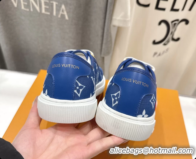 Best Grade Louis Vuitton LV Lagoon Blue Monogram Canvas Sneakers 6061409