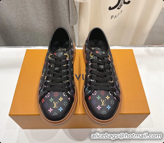 Best Price Louis Vuitton LV Lagoon Black Multicolor Monogram Canvas Sneakers 6061409