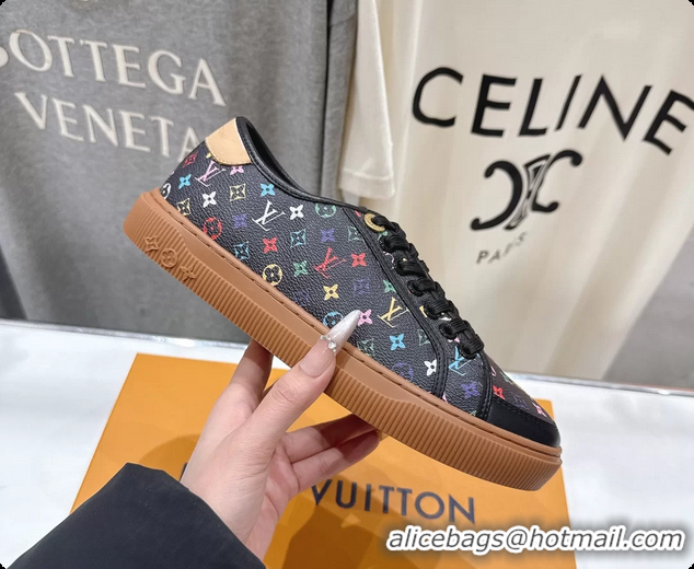 Best Price Louis Vuitton LV Lagoon Black Multicolor Monogram Canvas Sneakers 6061409