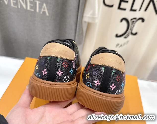 Best Price Louis Vuitton LV Lagoon Black Multicolor Monogram Canvas Sneakers 6061409