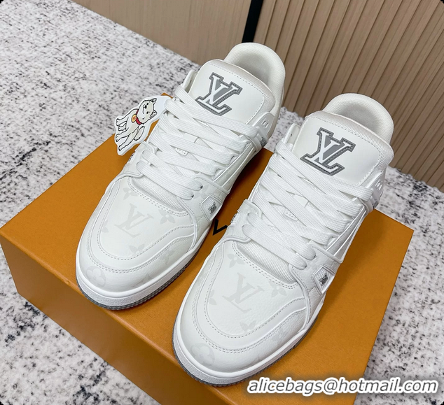 Low Cost Louis Vuitton LV Trainer Sneakers White Monogram Canvas 6061410