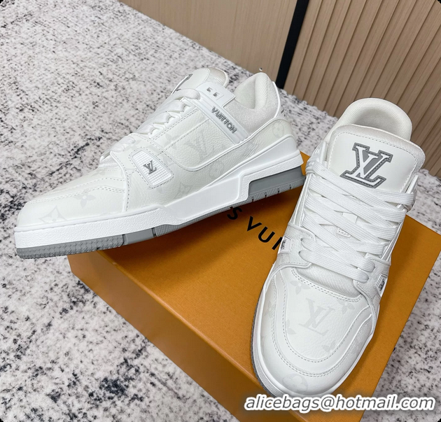 Low Cost Louis Vuitton LV Trainer Sneakers White Monogram Canvas 6061410