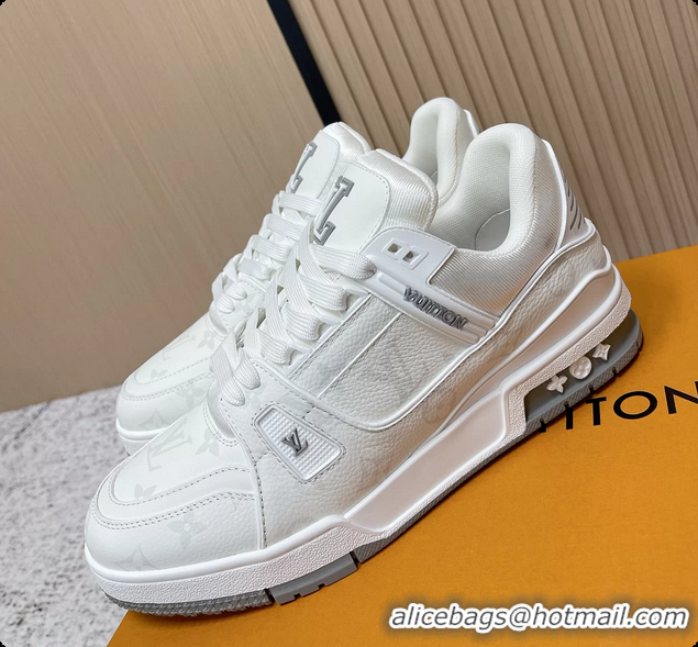 Low Cost Louis Vuitton LV Trainer Sneakers White Monogram Canvas 6061410