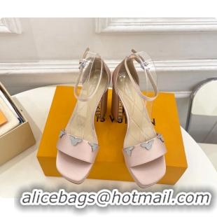 Sumptuous Louis Vuitton Swing Platform Sandals Light Pink Satin 110MM 6061413