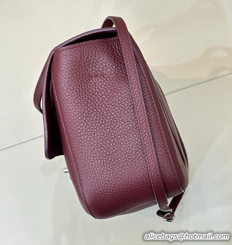 Buy Discount Chanel Maxi Flap Bag Grained Calfskin AS6231 Burgundy/Silver 2026