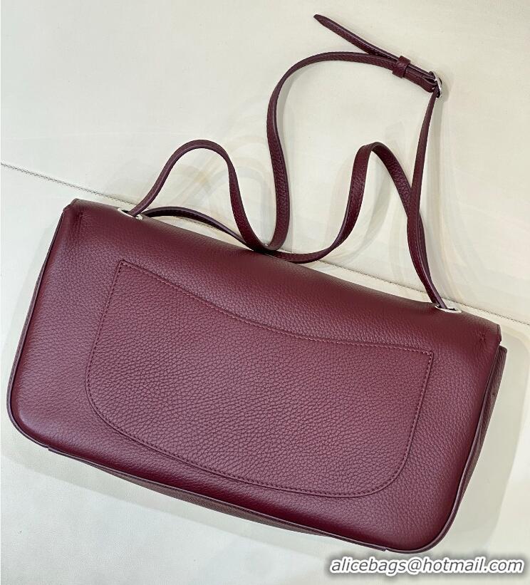 Buy Discount Chanel Maxi Flap Bag Grained Calfskin AS6231 Burgundy/Silver 2026