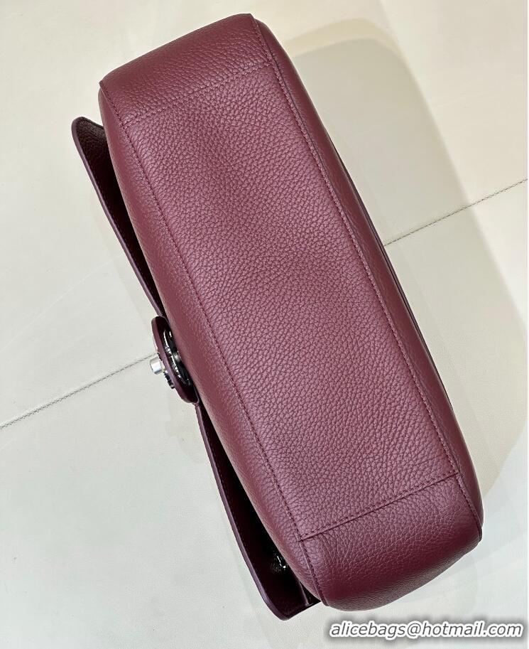 Buy Discount Chanel Maxi Flap Bag Grained Calfskin AS6231 Burgundy/Silver 2026