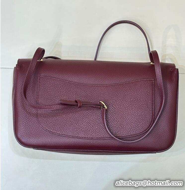 Buy Promotional Chanel Maxi Flap Bag Grained Calfskin AS6231 Burgundy/Gold 2026
