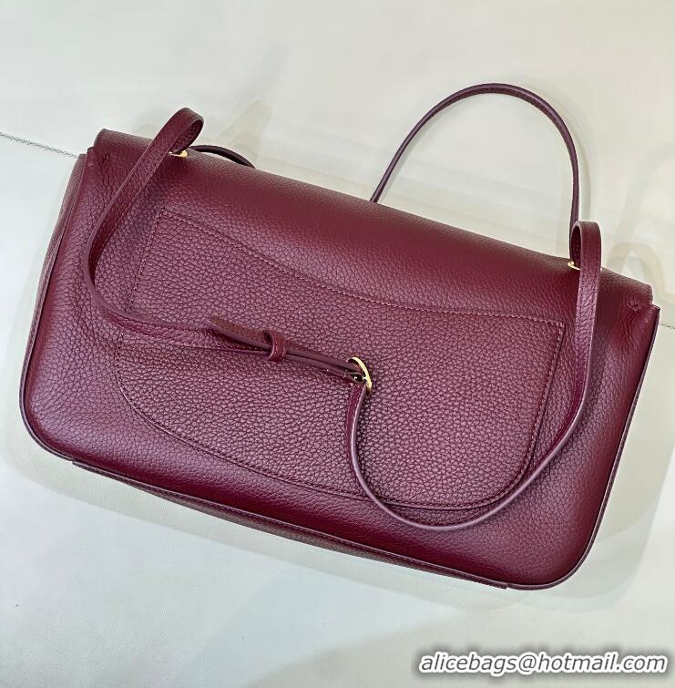 Buy Promotional Chanel Maxi Flap Bag Grained Calfskin AS6231 Burgundy/Gold 2026