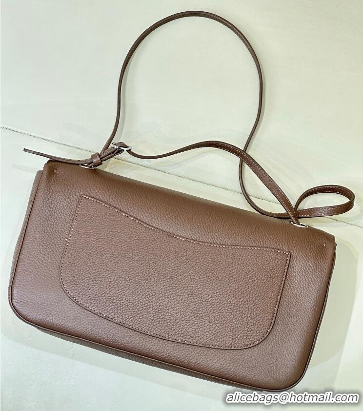 Top Quality Chanel Maxi Flap Bag Grained Calfskin AS6231 Light Brown/Silver 2026
