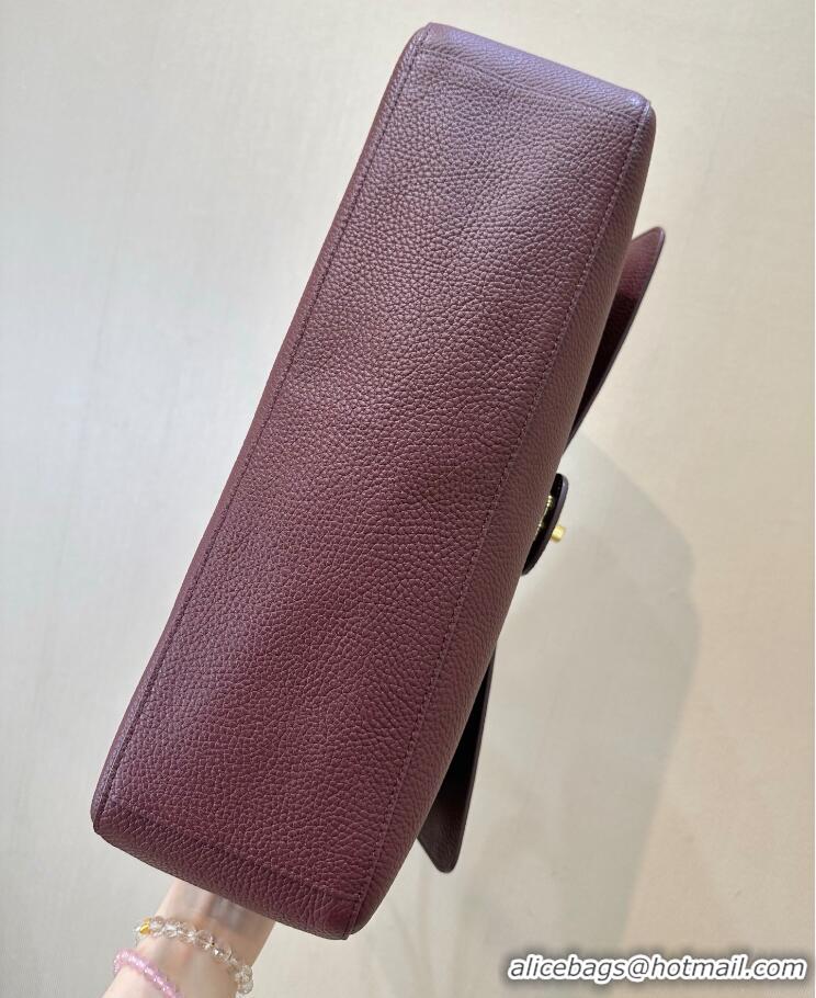 Reasonable Price Chanel Maxi Flap Bag Grained Calfskin AS6233 Burgundy/Gold 2026
