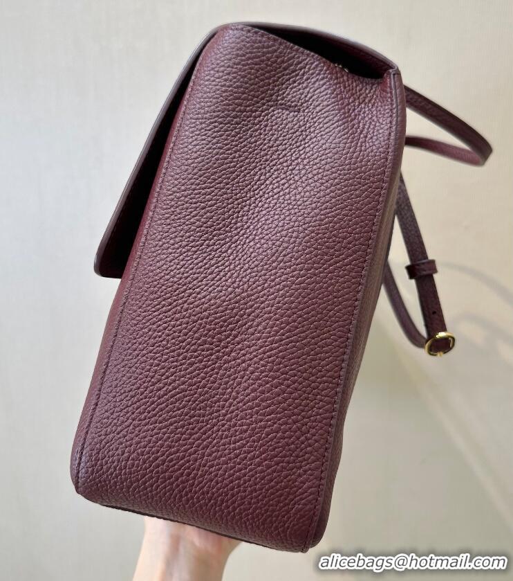 Reasonable Price Chanel Maxi Flap Bag Grained Calfskin AS6233 Burgundy/Gold 2026