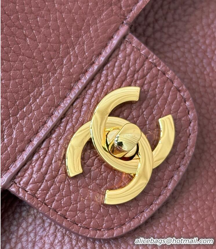 Reasonable Price Chanel Maxi Flap Bag Grained Calfskin AS6233 Burgundy/Gold 2026
