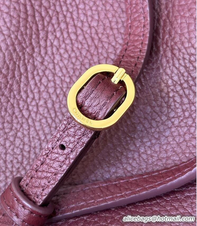 Reasonable Price Chanel Maxi Flap Bag Grained Calfskin AS6233 Burgundy/Gold 2026