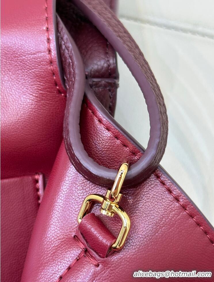 Reasonable Price Chanel Maxi Flap Bag Grained Calfskin AS6233 Burgundy/Gold 2026