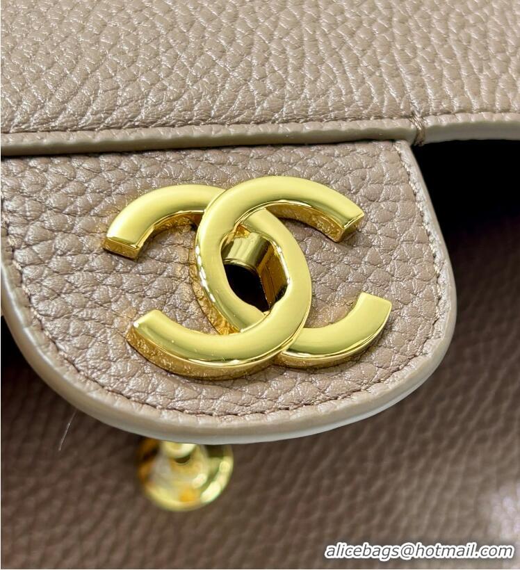 Buy Fashionable Chanel Maxi Flap Bag Grained Calfskin AS6233 Light Brown/Gold 2026