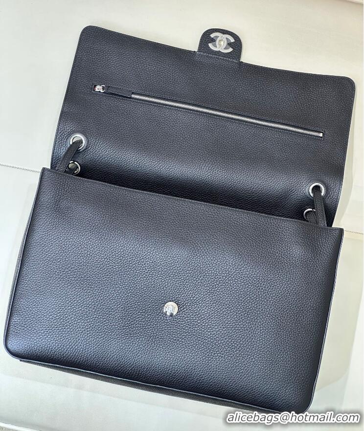 Top Quality Chanel Maxi Flap Bag Grained Calfskin AS6233 Black/Silver 2026
