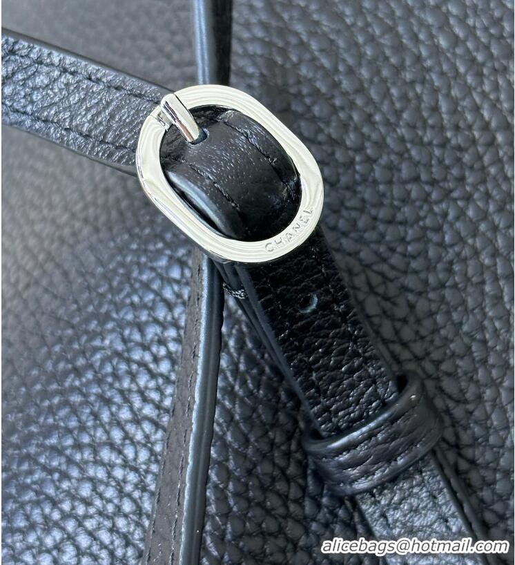 Top Quality Chanel Maxi Flap Bag Grained Calfskin AS6233 Black/Silver 2026