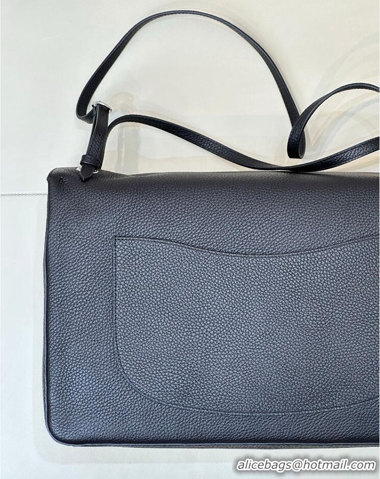 Top Quality Chanel Maxi Flap Bag Grained Calfskin AS6233 Black/Silver 2026