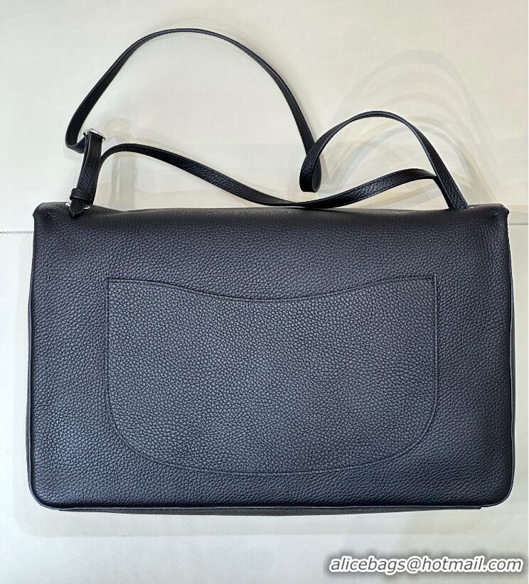Top Quality Chanel Maxi Flap Bag Grained Calfskin AS6233 Black/Silver 2026