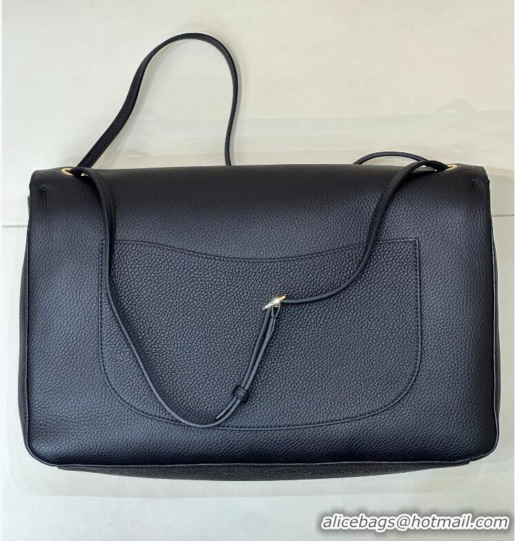 Best Grade Chanel Maxi Flap Bag Grained Calfskin AS6233 Black/Gold 2026