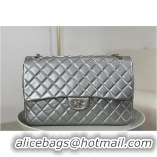 Buy Discount Chanel Classic Flap Bag in Metallic Lambskin AS2561 Silver-Tone Hardware