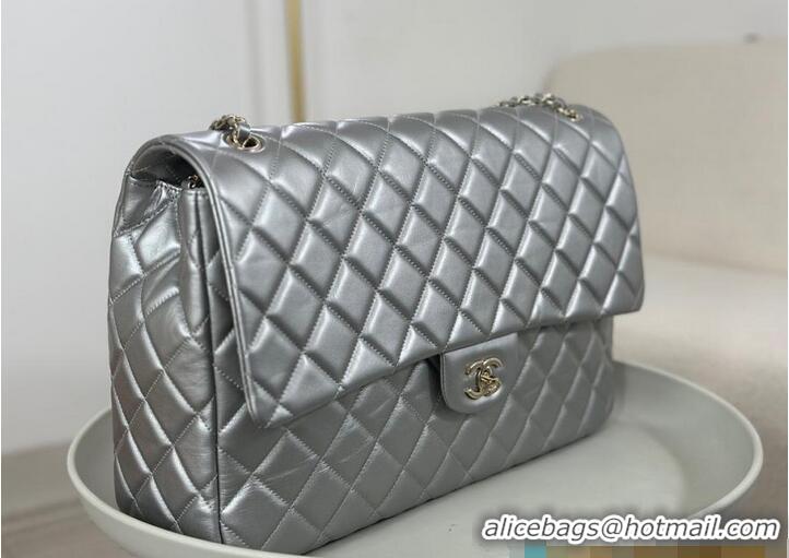 Buy Discount Chanel Classic Flap Bag in Metallic Lambskin AS2561 Silver-Tone Hardware