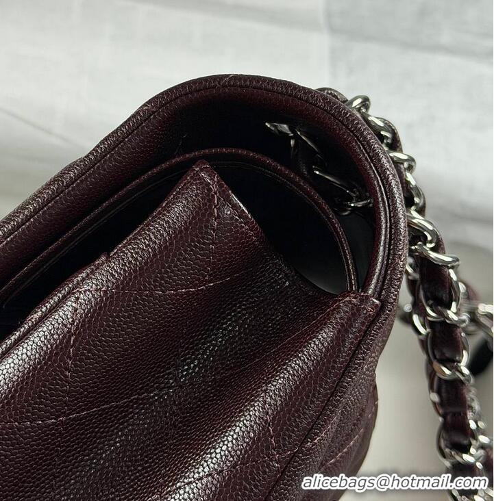 Top Quality Chanel Jumbo Caviar Classic Flap Bag AS2562 Dark Brown Silver Hardware