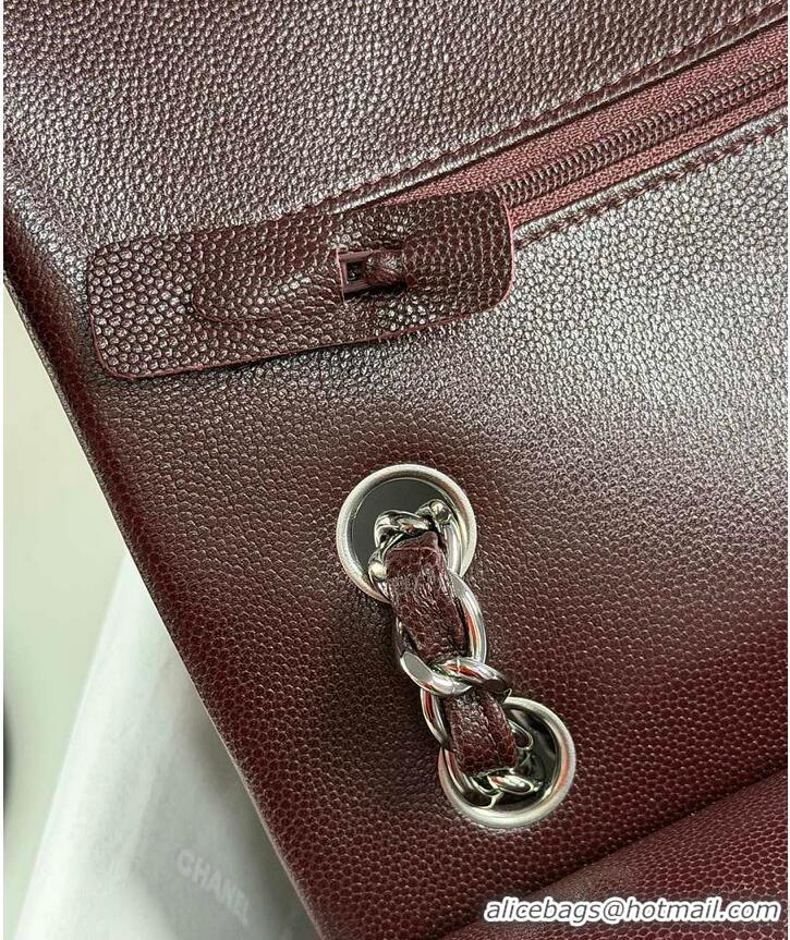 Top Quality Chanel Jumbo Caviar Classic Flap Bag AS2562 Dark Brown Silver Hardware