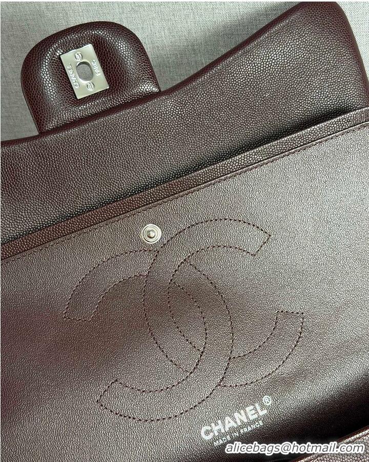 Top Quality Chanel Jumbo Caviar Classic Flap Bag AS2562 Dark Brown Silver Hardware