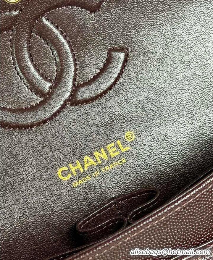 Top Grade Chanel Quilted Leather Classic Double Flap Bag AS2562 Burgundy Gold Hardware