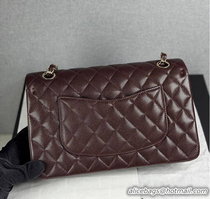 Top Grade Chanel Quilted Leather Classic Double Flap Bag AS2562 Burgundy Gold Hardware