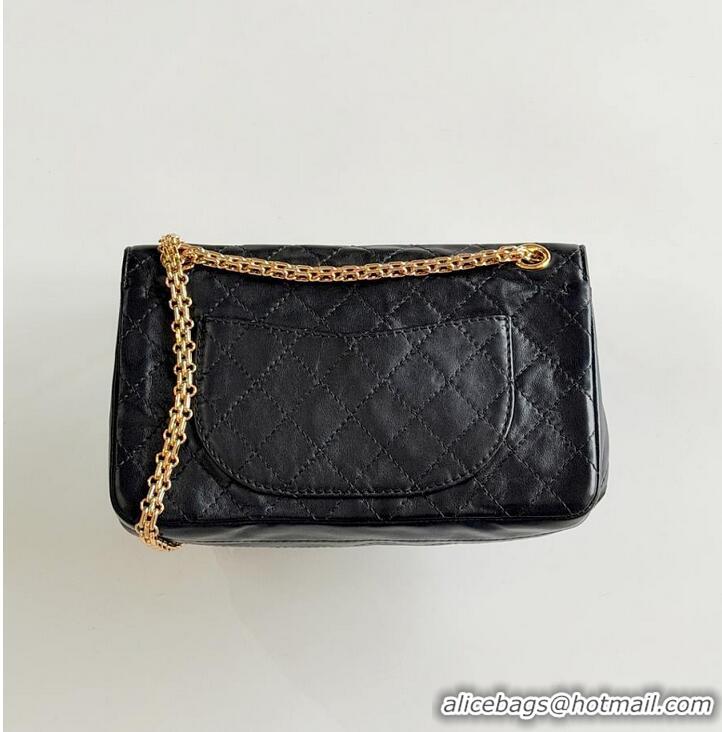 Inexpensive Chanel Handbag 2.55 Sheepskin & Gold-plated metal AS8454 Black