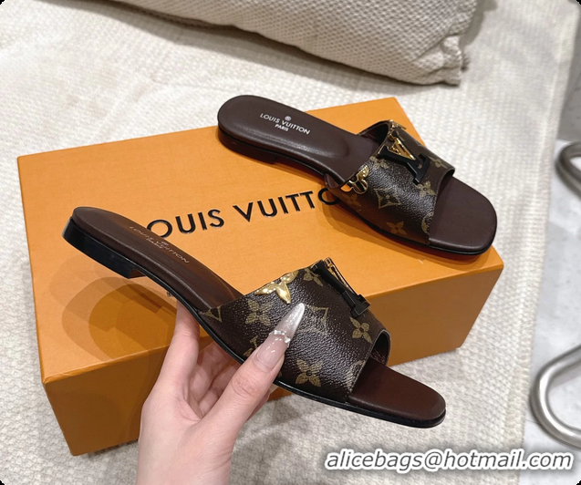 Most Popular Louis Vuitton LV Mare Flat Mule Slides Sandals Brown Monogram Canvas 6061501