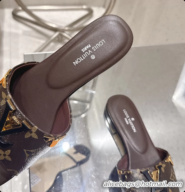 Most Popular Louis Vuitton LV Mare Flat Mule Slides Sandals Brown Monogram Canvas 6061501