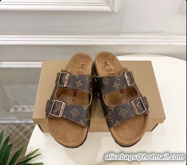 Top Design Louis Vuitton LV Venice Flat Mules Sandals Brown Monogram Canvas 6061603