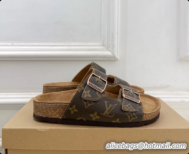 Top Design Louis Vuitton LV Venice Flat Mules Sandals Brown Monogram Canvas 6061603