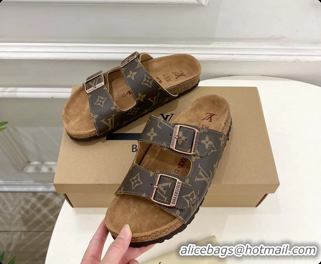 Top Design Louis Vuitton LV Venice Flat Mules Sandals Brown Monogram Canvas 6061603