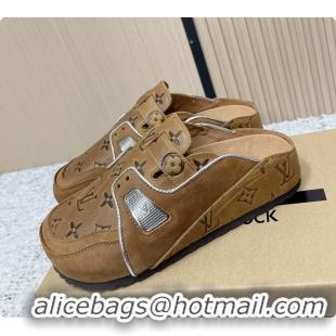 Fashion Louis Vuitton LV Cosy Flat Comfort Closed Mule Brown Monogram Leather 6061608
