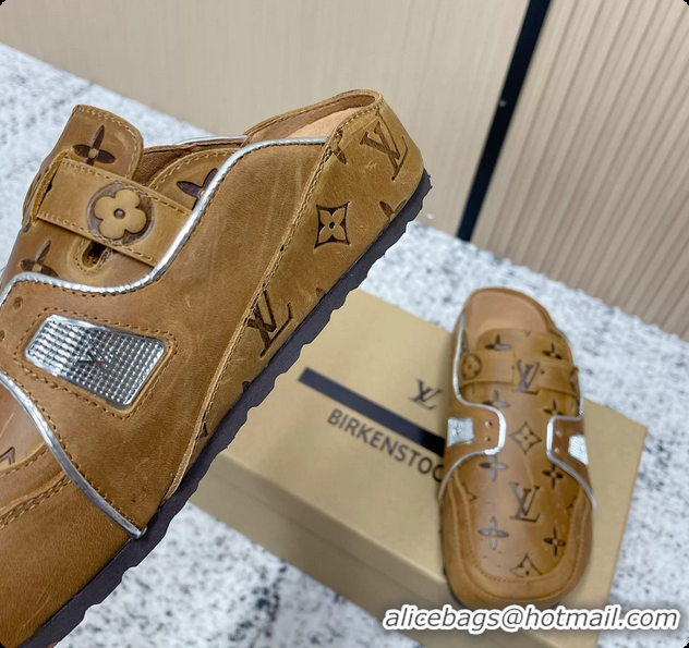 Fashion Louis Vuitton LV Cosy Flat Comfort Closed Mule Brown Monogram Leather 6061608