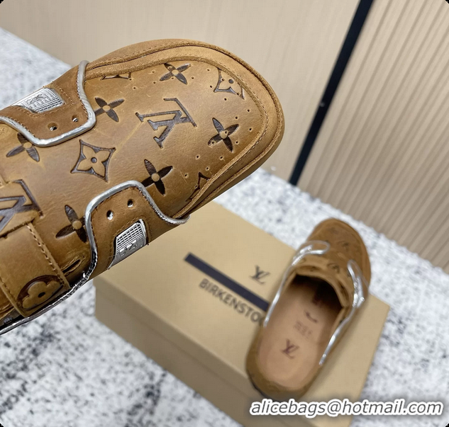 Fashion Louis Vuitton LV Cosy Flat Comfort Closed Mule Brown Monogram Leather 6061608
