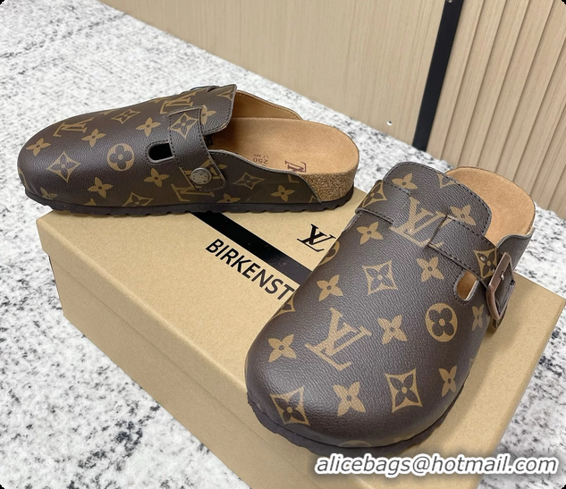 Sumptuous Louis Vuitton LV Cosy Flat Comfort Closed Mule Brown Monogram Leather 6061608