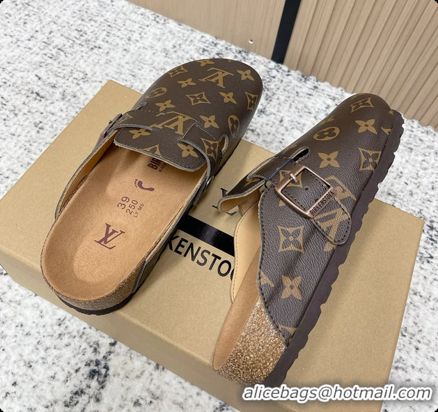 Sumptuous Louis Vuitton LV Cosy Flat Comfort Closed Mule Brown Monogram Leather 6061608