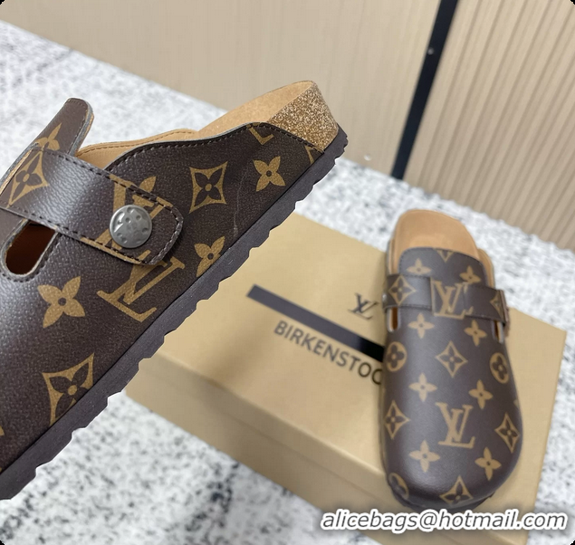 Sumptuous Louis Vuitton LV Cosy Flat Comfort Closed Mule Brown Monogram Leather 6061608